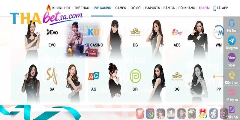 CASINO ĐỔI THƯỞNG THABET - TỔNG HỢP SẢNH VÀ GAME KHỦNG