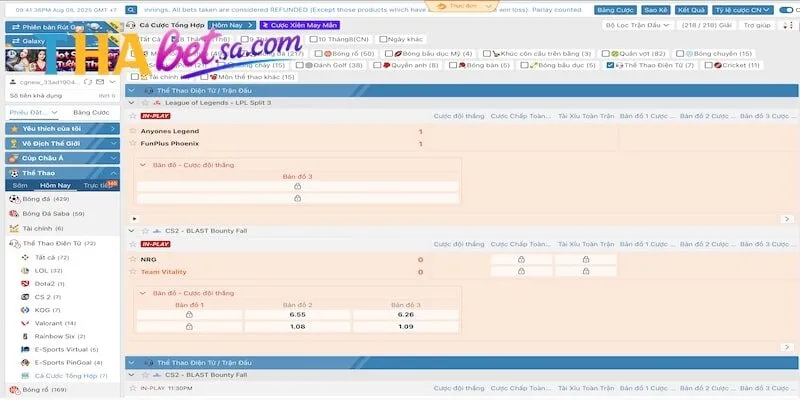 THỂ THAO ĐIỆN TỬ THABET - CƯỢC KỊCH TÍNH THƯỞNG KHỦNG